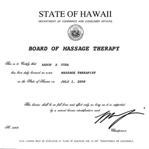 Hawaii State License