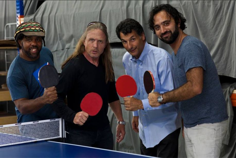 Hamming it up ping-pong style w/ Victor Wooten, St