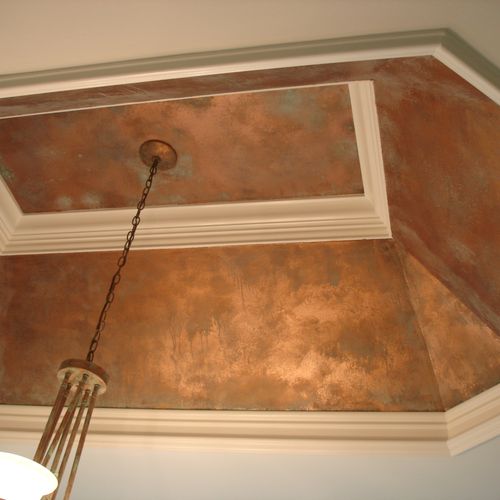 Copper Metallic Ceiling Brentwood TN