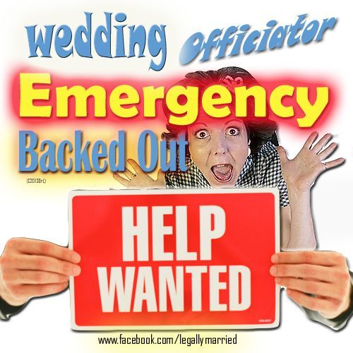 Need An Emergency Wedding Officiator?