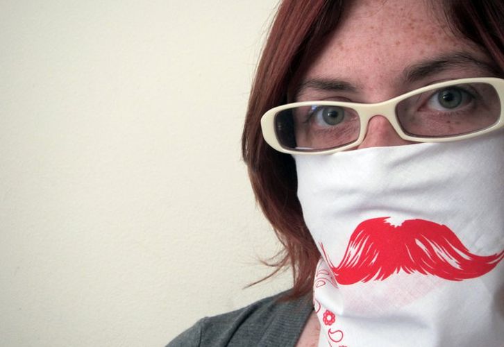 Mustache Bandana (reverse is sexy lips)