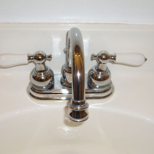 New Vanity Faucet Installed