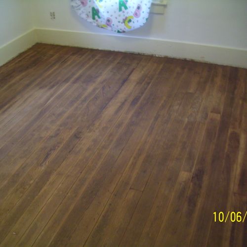 Floor that was sanded