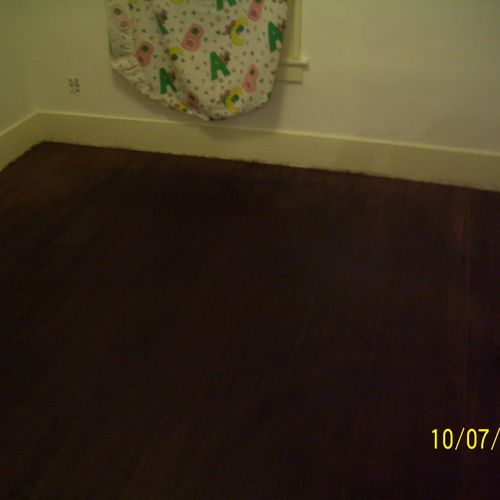 Floor stained and sealed