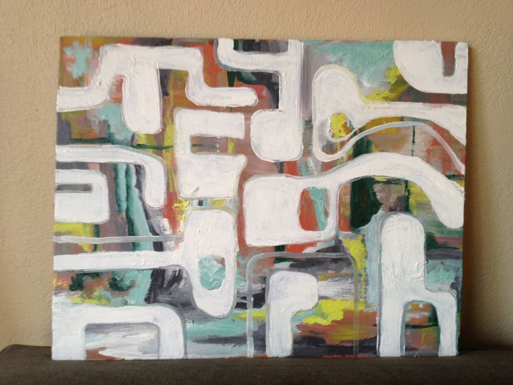 one of my abstract oil paintings