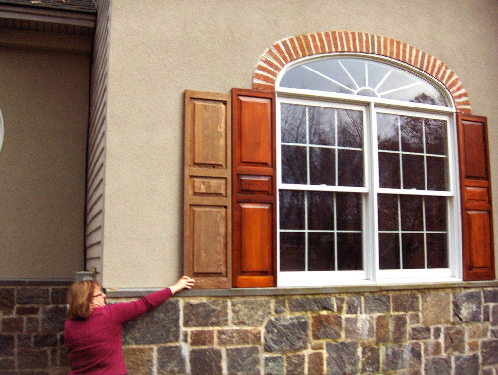 New Ceder Shutters in Clifton Park. (Homeowner in 