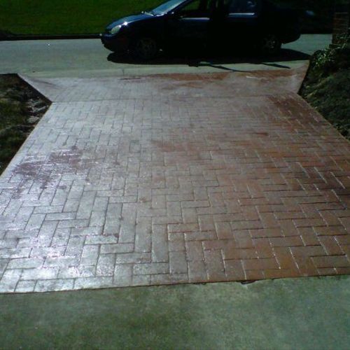Stamped driveway approach