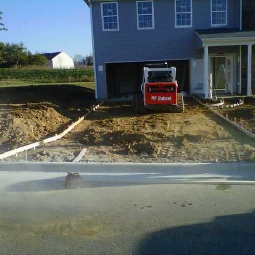 Driveway in Burlington for Eastwood Homes.