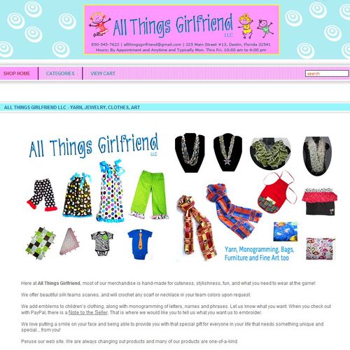 All Things Girlfriend - Shopping Cart web site