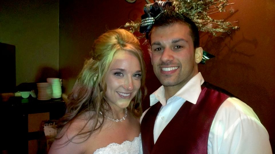 Britney and Nick's wedding reception at the Blue C
