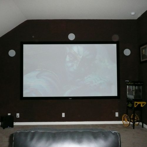 120" White matted screen - 7.1 system
