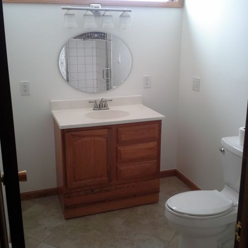 Small bathroom renovation completed.