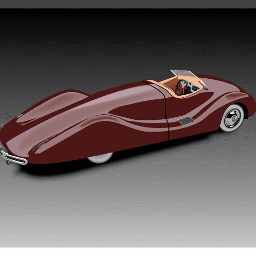 1949 Buick concept car done in Illustrator