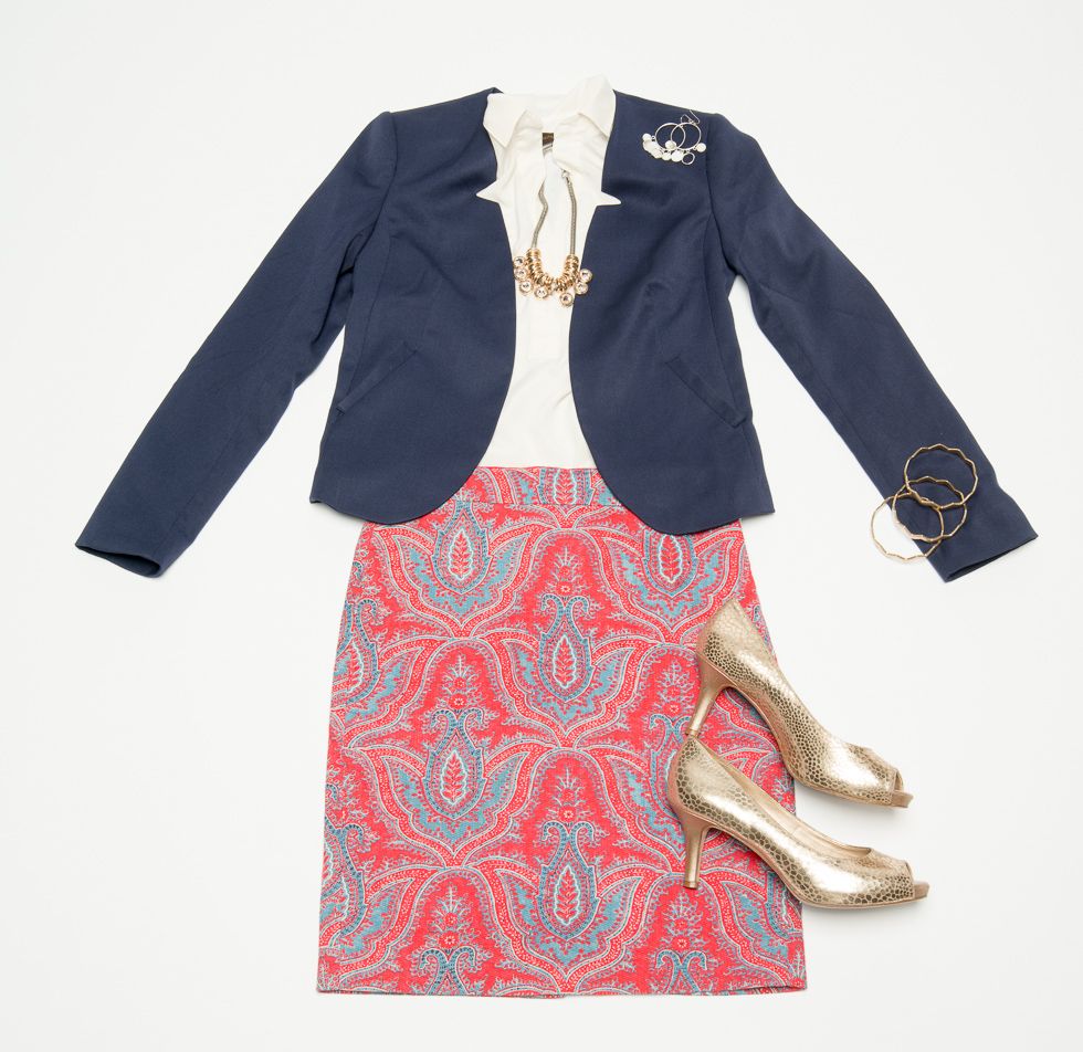 This client had a lovely patterned pencil skirt th