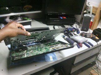 laptop dc port repair..  complete tear down