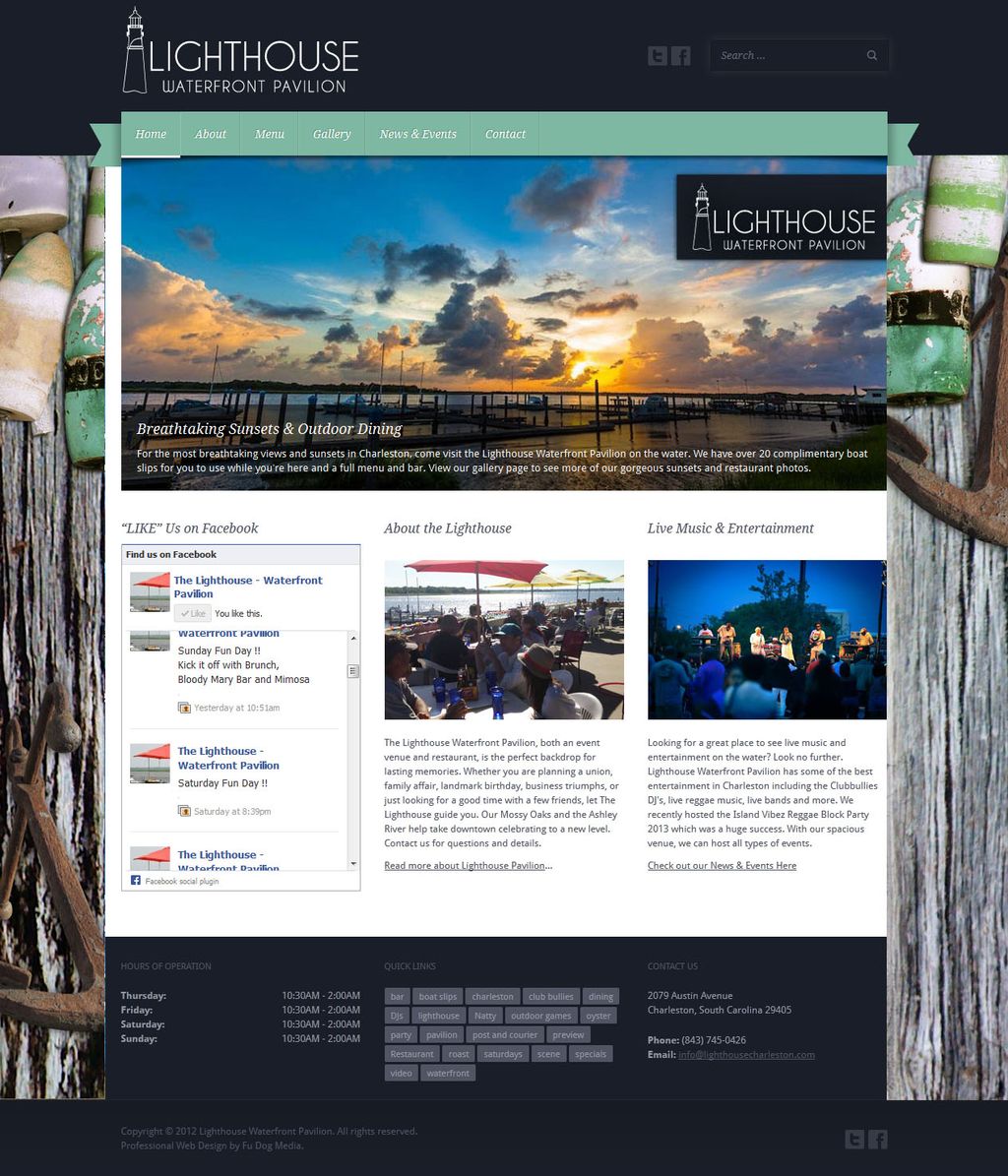 www.lighthousecharleston.com - Restaurant Website 
