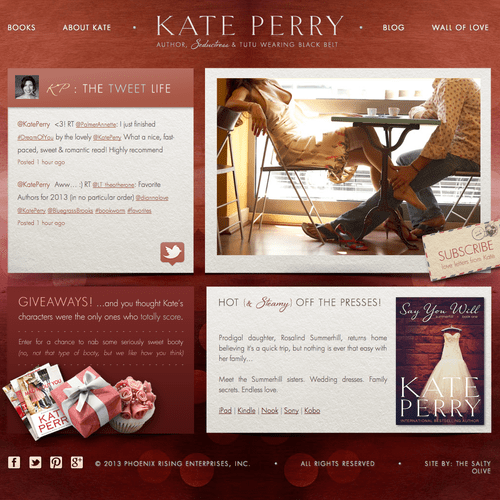 Author Kate Perry - Custom WordPress Theme