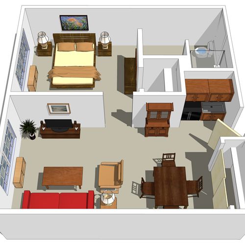 The Interior floor plan  illustration was used in 