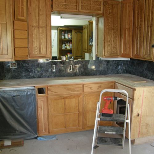 This is some of the cabinets under construction