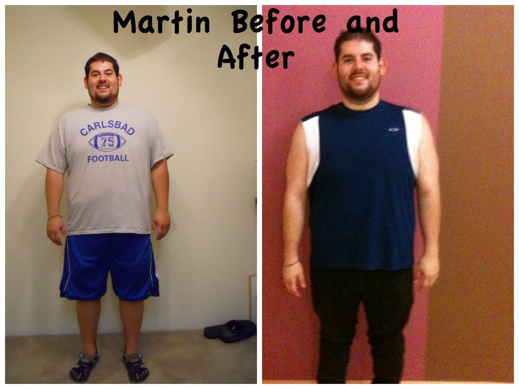 Martin was an online client that lost over 100lbs