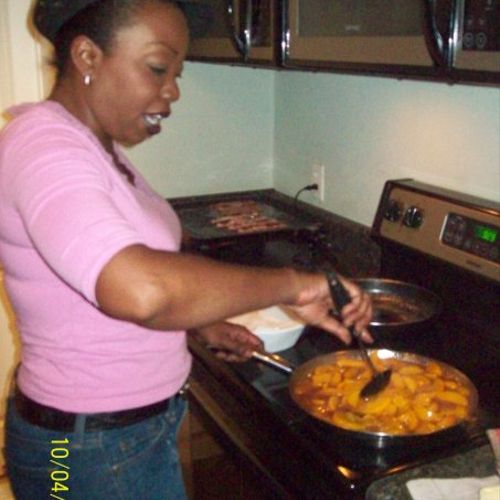 Chef Eva preparing a dish