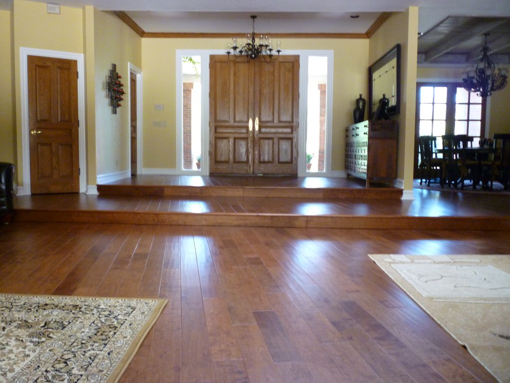 This maple job required sealants, leveling, and co