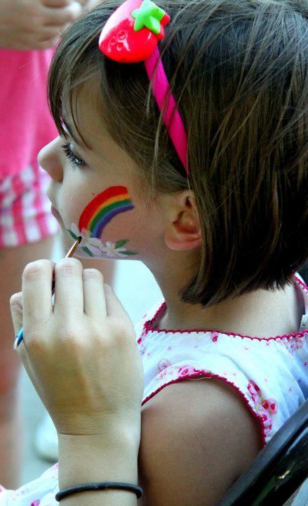 Flowers in a rainbow