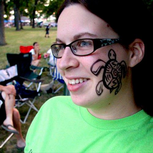 Tribal turtle design (with face paint)