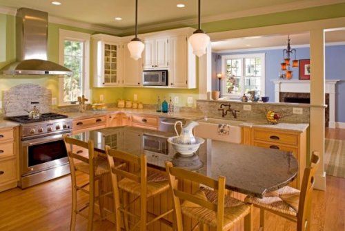 This "Retro" look kitchen was part of an addition 