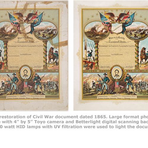 Digital Restoration of Civil War Document dated 18