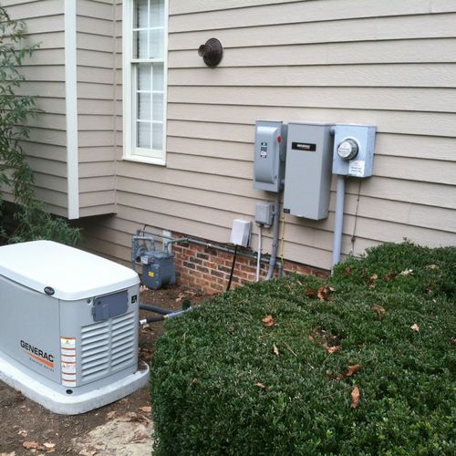 Generac generator installation in Raleigh.