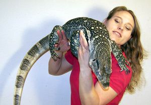 Myself and a friendly Nile Monitor lizard