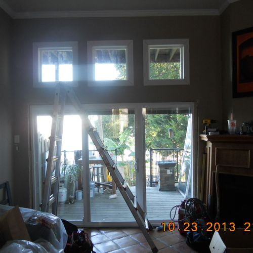 after installing new 3 payne sliding glass door wi