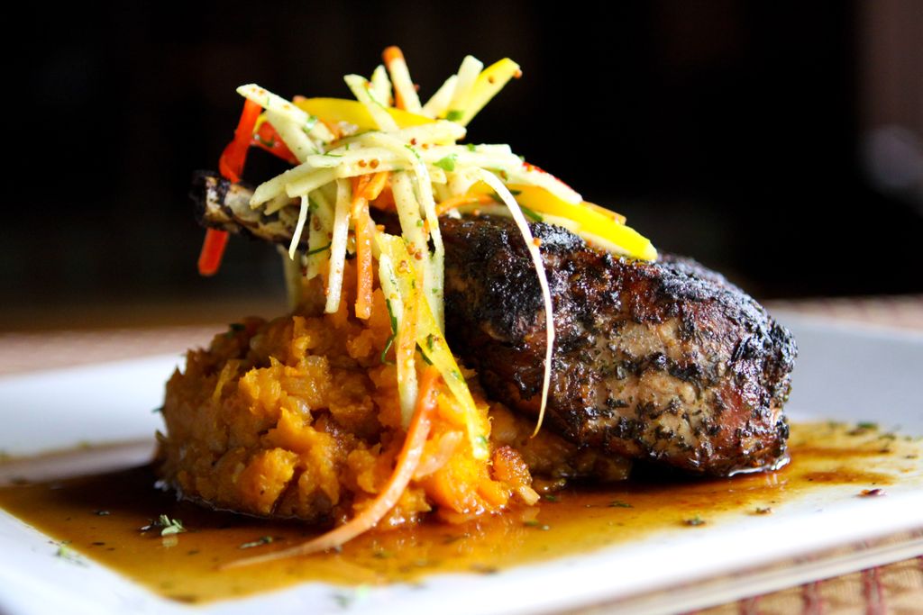 Maple Glazed Pork Chop with Butternut Squash Puree