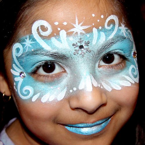 Snow Princess Mask - Face Painting by Valery, Chic