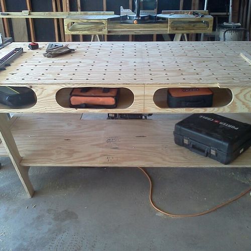Custom Workshop Assembly/Outfeed Table