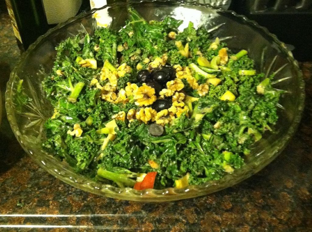 Kale Waldorf Salad, with an in house-dairy free/gl
