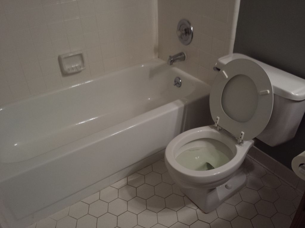 Bathroom deep cleaned.