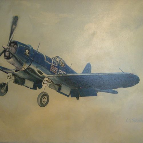 Acrylic painting of  VF-17 F4U