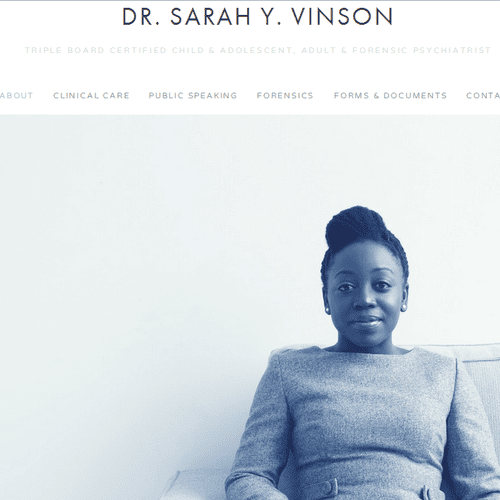 "Dr.Sarah Y. Vinson", Site Done By: Antonio F. Lew