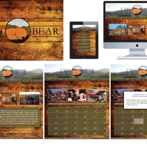 Logo and Website Design for Lazy Bear Lodge in Pig
