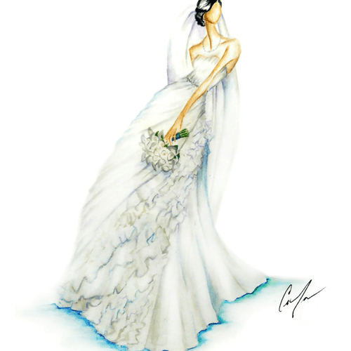 Commissioned bridal illustration