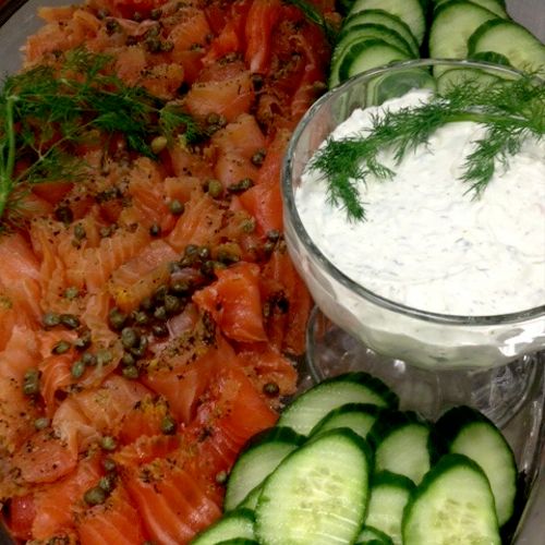 Catered event - Citrus Vodka Cured Salmon