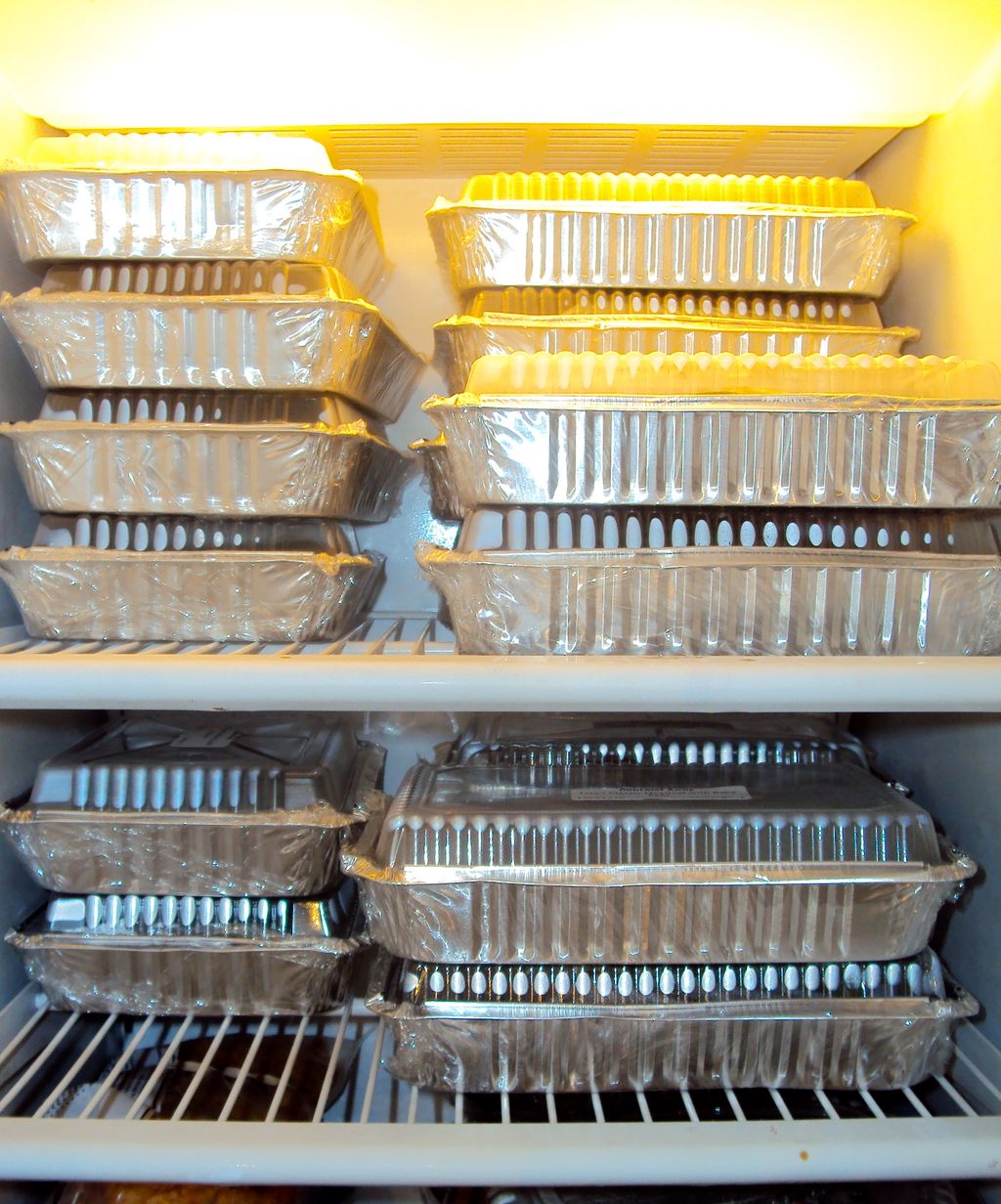 Freezer full of personal chef meals