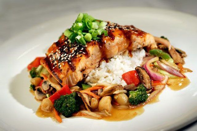 teriyaki Salmon with vegetables