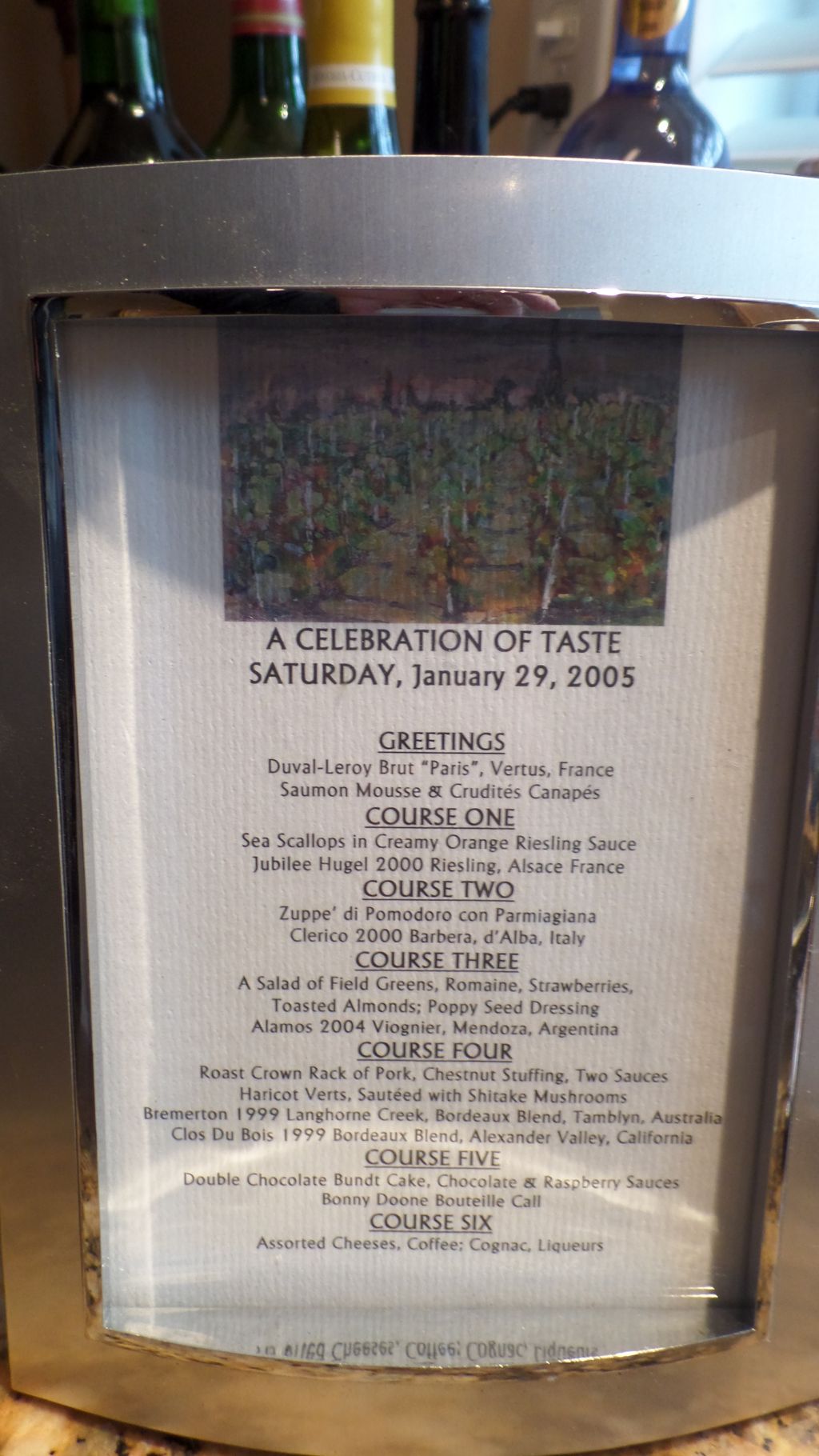 A private fundraiser for a Hospice auction dinner 