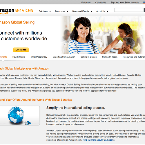 The content I developed for the Amazon Global Sell