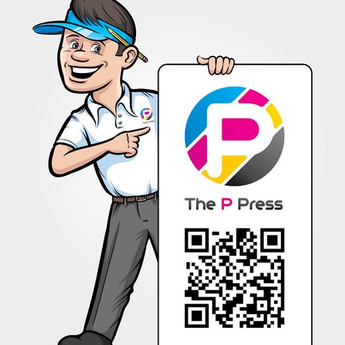 Mascot character and logo with QR code for ÂÂThe