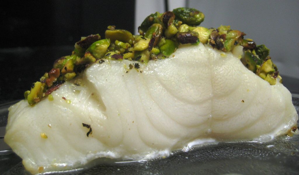Pistachio Crusted sea Bass