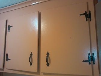 Kitchen cabinets.